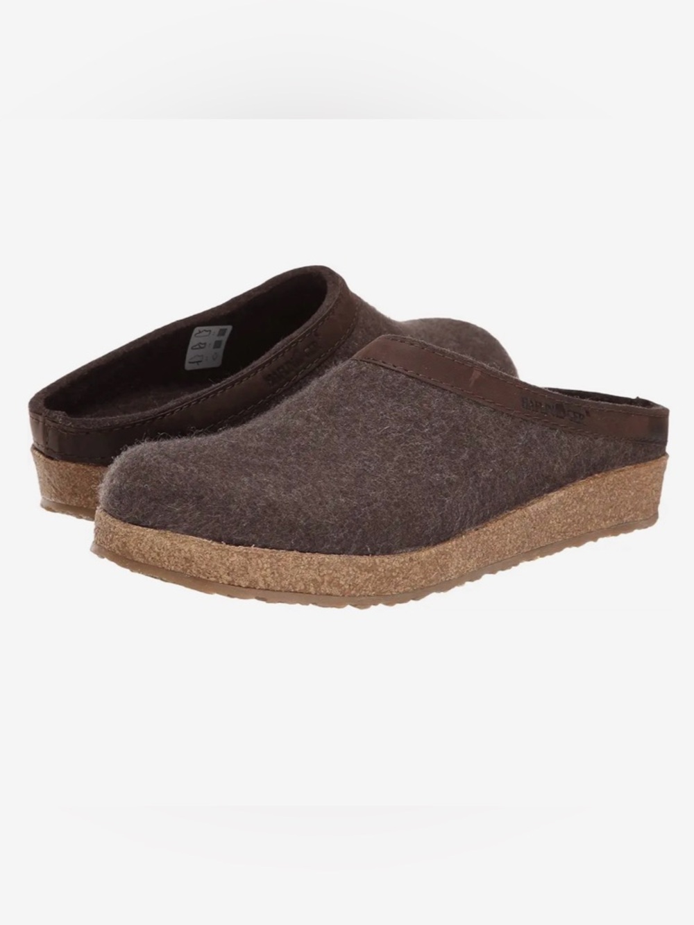 Haflinger brown GZL Leather Trim Grizzly clog size 37 6.5/7